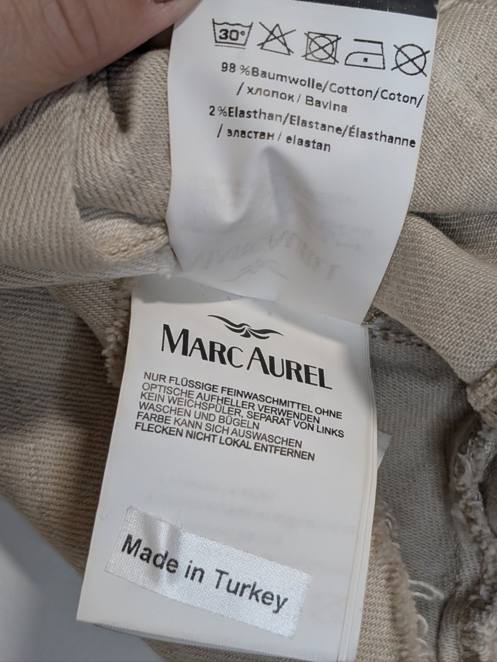 Tan Marc Aurel Beige Frayed Hem Lightweight Jacket (Small 36) - Picture 11 of 14